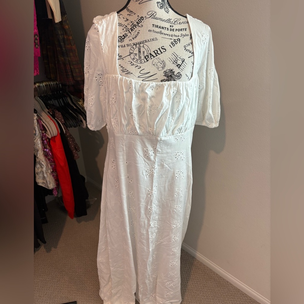 ASOS White Eyelet Maxi Dress